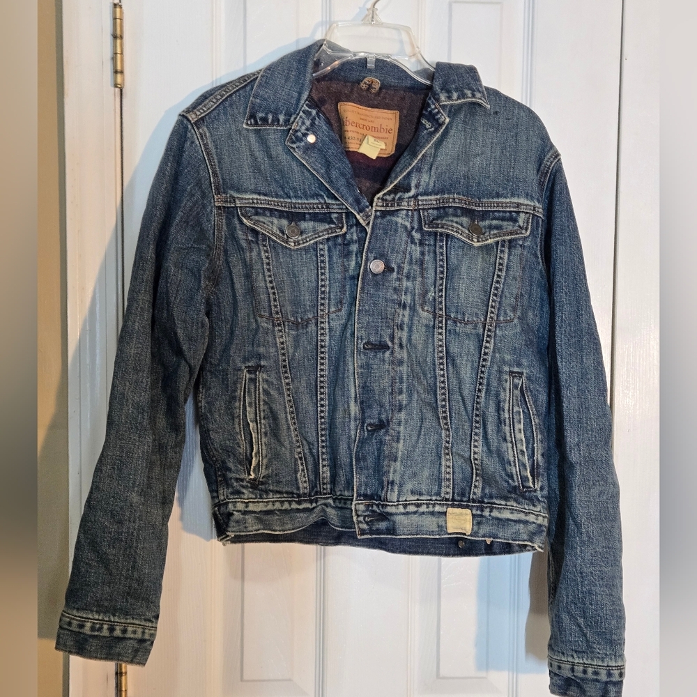 Abercrombie & Fitch Denim Jacket Fleece Lined